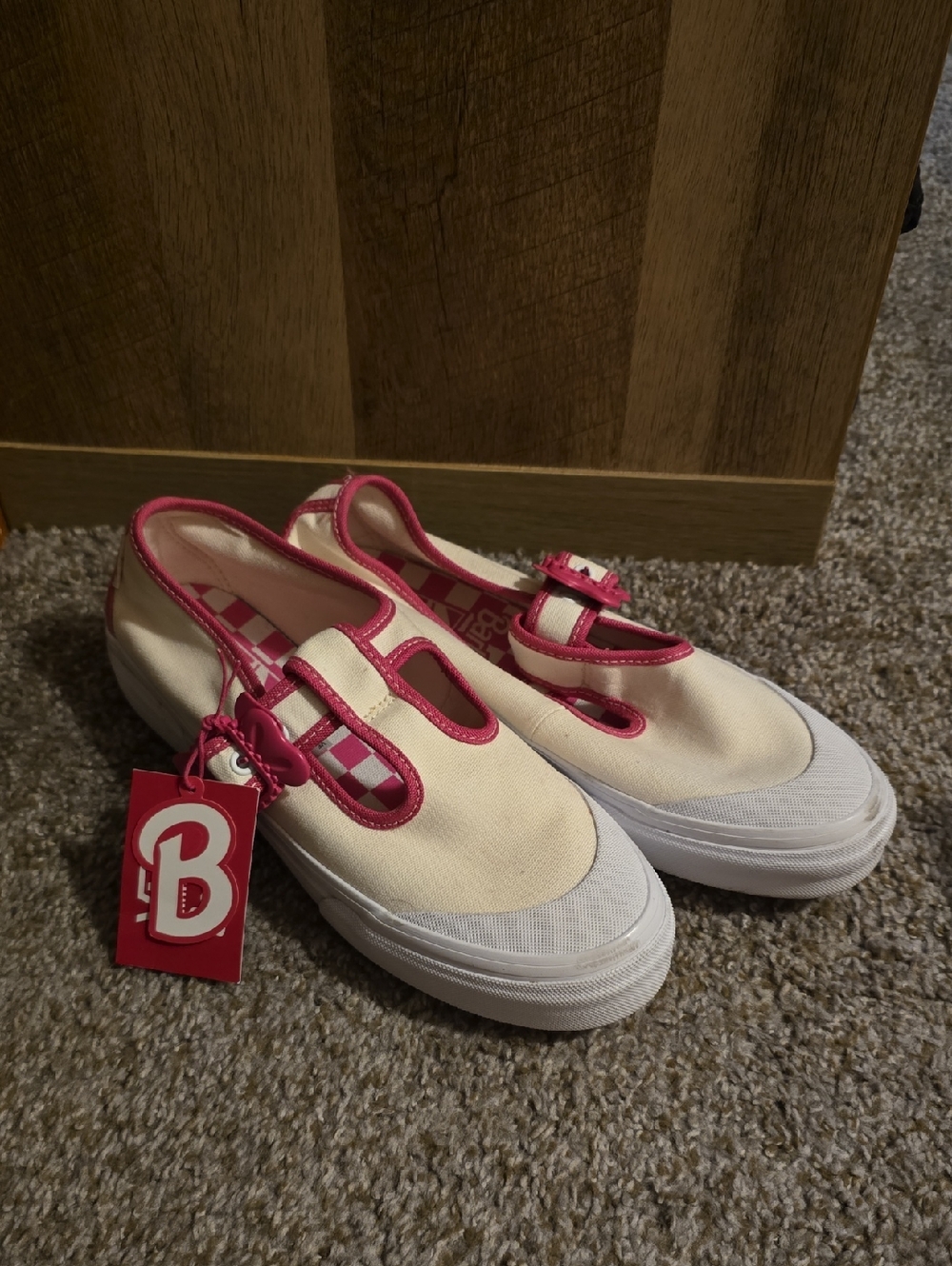 Barbie Cream and Pink Mary Jane Sneakers